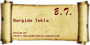 Bergida Tekla névjegykártya